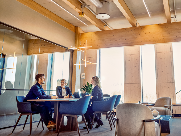 The wooden structure improves the indoor climate